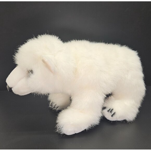 Folkmanis Polar Bear Cub Hand Puppet Fluffy Soft Plush Stuffed Animal Toy - Picture 2 of 5